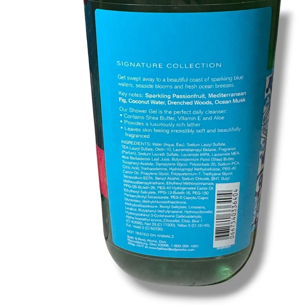 Bath & Body Works Mediterranean Blue Waters Body Cream & Shower Gel Set New